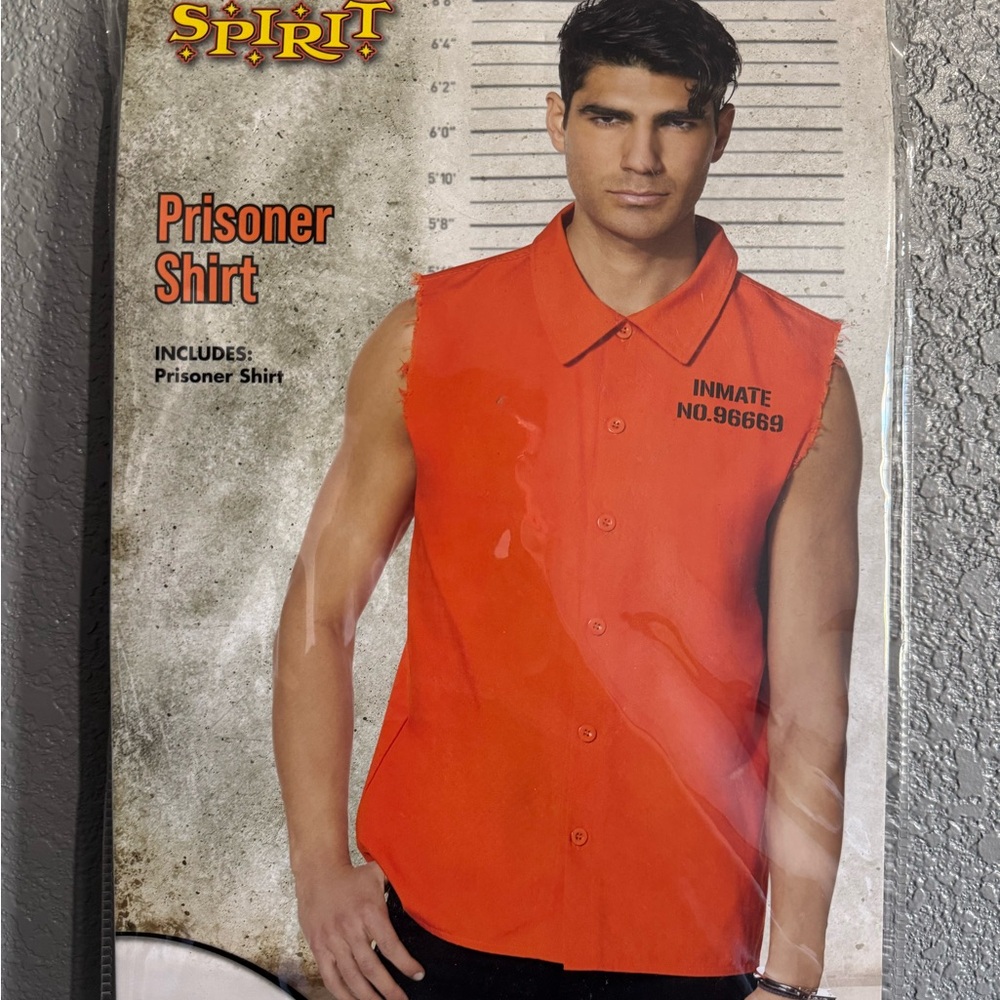 Spirit Men's Orange Prisoner Shirt